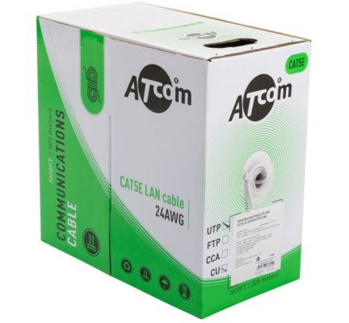 Atcom Кабель мережевий Atcom FTP 305м cat.5e Standart CCA (3801)