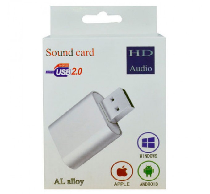 Dynamode Звукова плата Dynamode USB-SOUND7-ALU silver