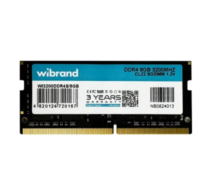 Wibrand Модуль пам'яті для ноутбука SoDIMM DDR4 8GB 3200 MHz Wibrand (WI3200DDR4S/8GB)
