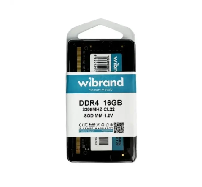Wibrand Модуль пам'яті для ноутбука SoDIMM DDR4 16GB 3200 MHz Wibrand (WI3200DDR4S/16GB)