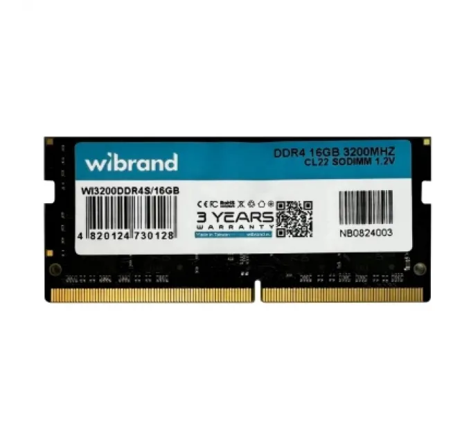 Wibrand Модуль пам'яті для ноутбука SoDIMM DDR4 16GB 3200 MHz Wibrand (WI3200DDR4S/16GB)