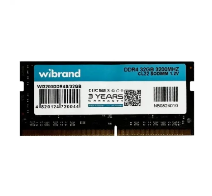 Wibrand Модуль пам'яті для ноутбука SoDIMM DDR4 32GB 3200 MHz Wibrand (WI3200DDR4S/32GB)