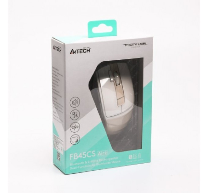 A4Tech Мишка A4Tech FB45CS Air2 Bluetooth/Wireless Cream Beige (4711421999441)