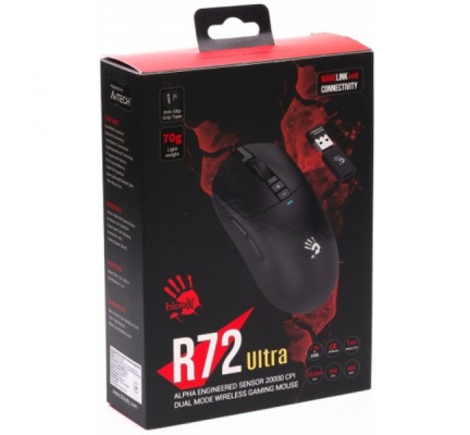 A4Tech Мишка A4Tech Bloody R72 Ultra Wireless/USB Black (4711421000895)