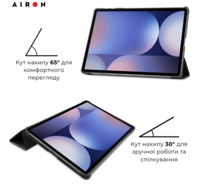 AirOn Чохол до планшета AirOn Premium Samsung Galaxy tab S10 Plus 12.4 2024 + film Black (4822356758483)
