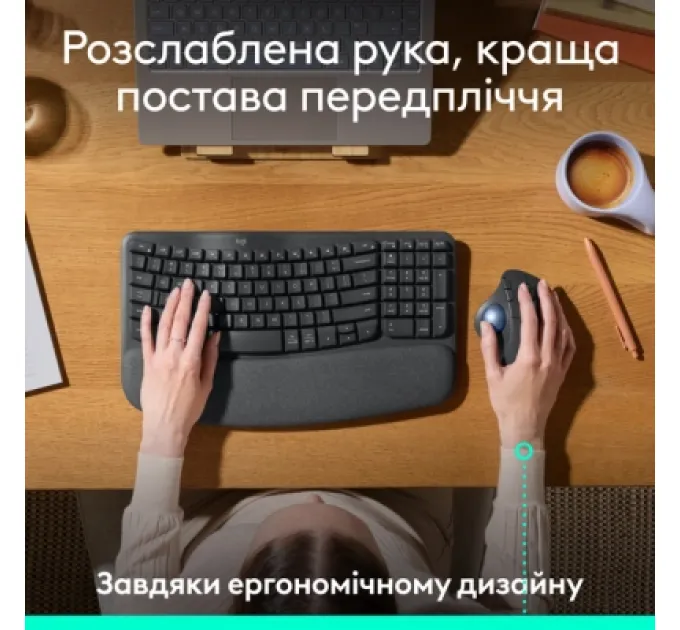 Logitech Мишка Logitech Ergo M575S Wireless Trackball Graphite (910-007029)