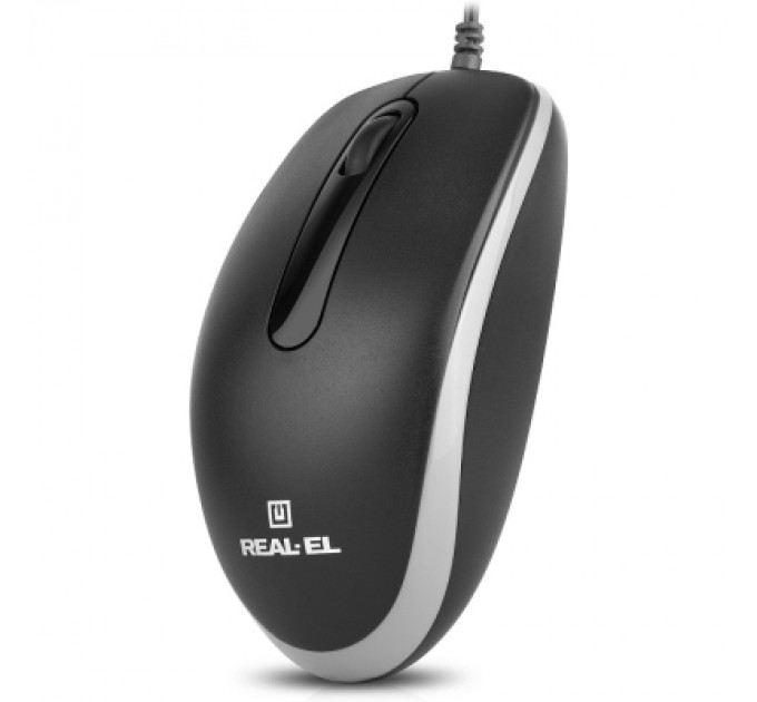 REAL-EL Мишка REAL-EL RM-215 USB Black/Gray (EL123200037)