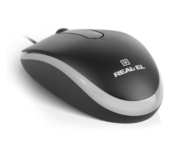 REAL-EL Мишка REAL-EL RM-215 USB Black/Gray (EL123200037)