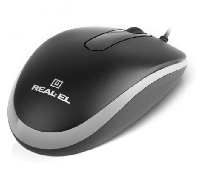 REAL-EL Мишка REAL-EL RM-217 USB Black/Gray (EL123200038)