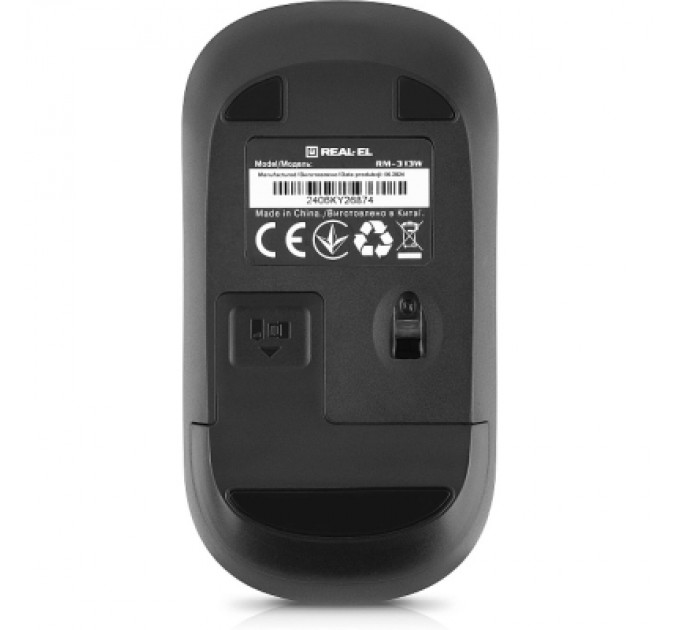 REAL-EL Мишка REAL-EL RM-313W Wireless Black (EL123200042)