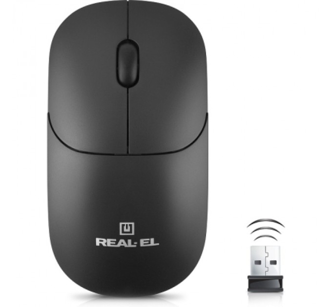 REAL-EL Мишка REAL-EL RM-313W Wireless Black (EL123200042)