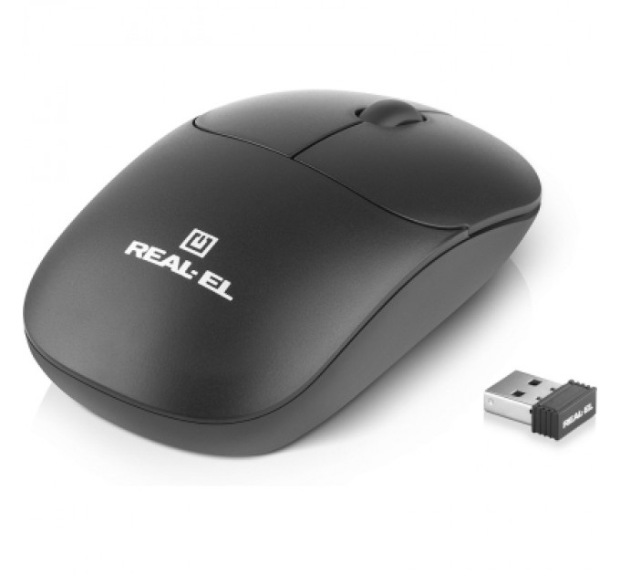 REAL-EL Мишка REAL-EL RM-313W Wireless Black (EL123200042)