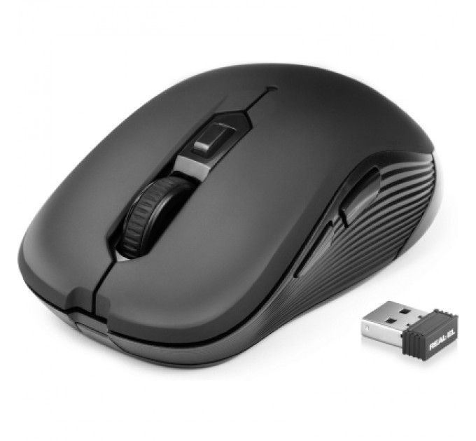 REAL-EL Мишка REAL-EL RM-331W Wireless Black (EL123200044)