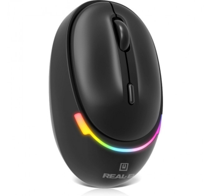 REAL-EL Мишка REAL-EL RM-440W Wireless/Bluetooth Black (EL123200045)