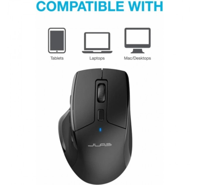 Jlab Мишка Jlab JBuds Mouse Wireless/Bluetooth Black (IEUMJBMOUSERBLK124)