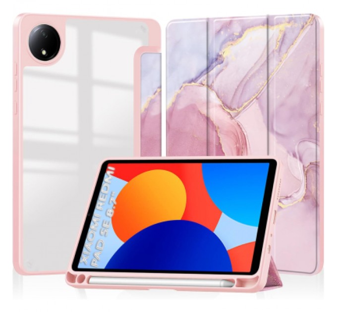 BeCover Чохол до планшета BeCover Soft Edge TPU Xiaomi Redmi Pad SE 8.7" Pink Marble (712576)