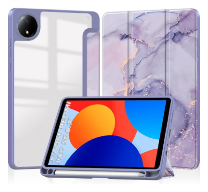 BeCover Чохол до планшета BeCover Soft Edge TPU Xiaomi Redmi Pad SE 8.7" Purple Marble (712577)