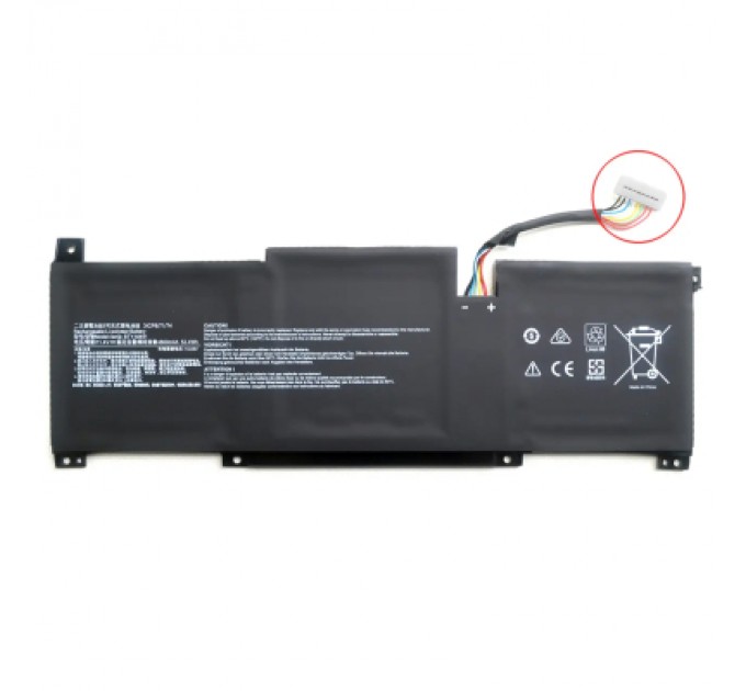 AlSoft Акумулятор до ноутбука MSI BTY-M491, 4600mAh (52.4Wh), 3cell, 11.4V, Li-Pol AlSoft (A47921)