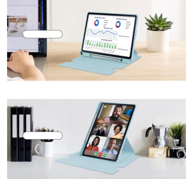 BeCover Чохол до планшета BeCover 360° Rotatable + Keyboard Samsung Tab S6 Lite (2024) 10.4" P620/P625/P627 Light Blue (712590)