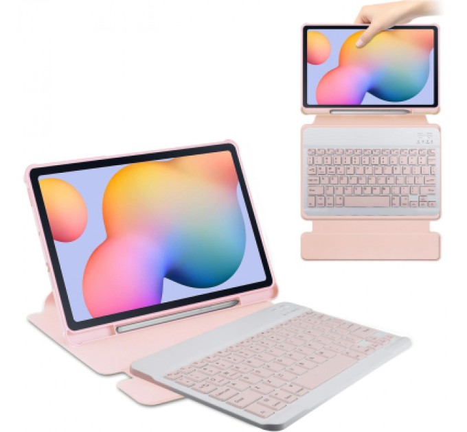 BeCover Чохол до планшета BeCover 360° Rotatable + Keyboard Samsung Tab S6 Lite (2024) 10.4" P620/P625/P627 Pink (712591)