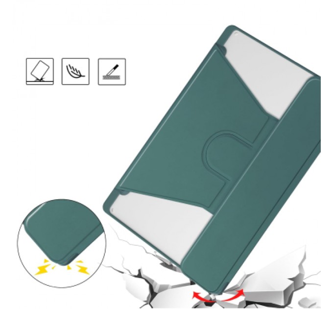 BeCover Чохол до планшета BeCover 360° Rotatable + Keyboard Samsung Tab S6 Lite 10.4 P610/P613/P615/P619 Dark Green (712406)