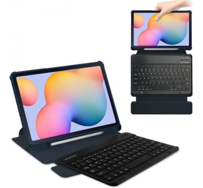 BeCover Чохол до планшета BeCover 360° Rotatable + Keyboard Samsung Tab S6 Lite 10.4 P610/P613/P615/P619 Deep Blue (712405)