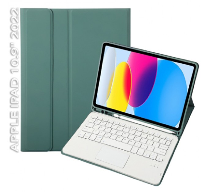 BeCover Чохол до планшета BeCover Keyboard+TouchPad Apple iPad 10.9" 2022 Dark Green (712377)