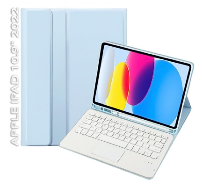 BeCover Чохол до планшета BeCover Keyboard+TouchPad Apple iPad 10.9" 2022 Light Blue (712378)