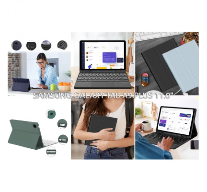 BeCover Чохол до планшета BeCover Keyboard+TouchPad Samsung Tab A9 Plus SM-X210/SM-X215/SM-X216 11.0" Dark Green (712413)