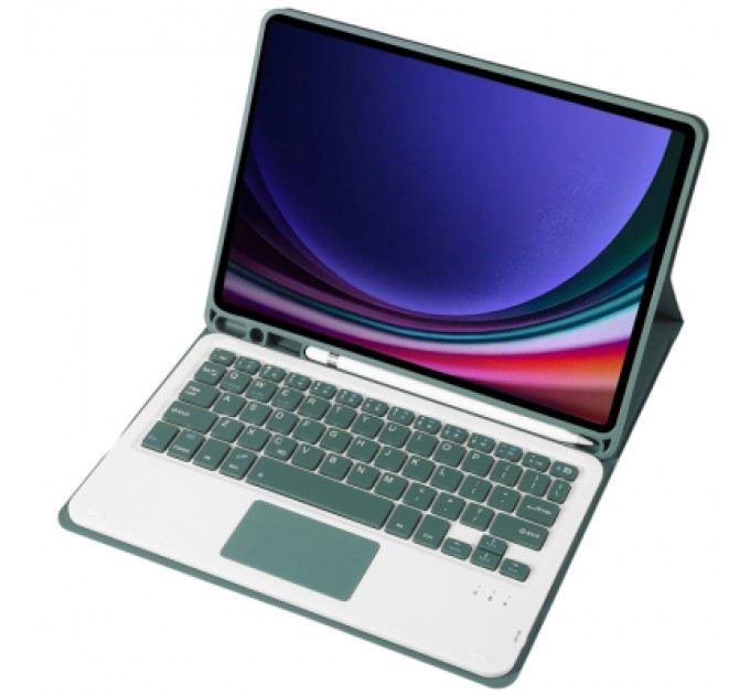 BeCover Чохол до планшета BeCover Keyboard+TouchPad Samsung Tab S9 (SM-X710/SM-X716)/S9 FE (SM-X510/SM-X516B) 11.0" Dark Green (712419)