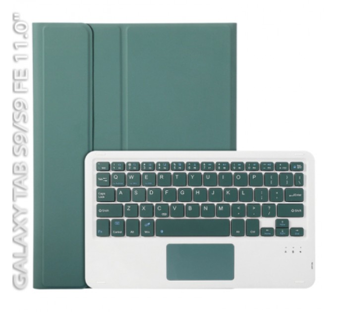 BeCover Чохол до планшета BeCover Keyboard+TouchPad Samsung Tab S9 (SM-X710/SM-X716)/S9 FE (SM-X510/SM-X516B) 11.0" Dark Green (712419)