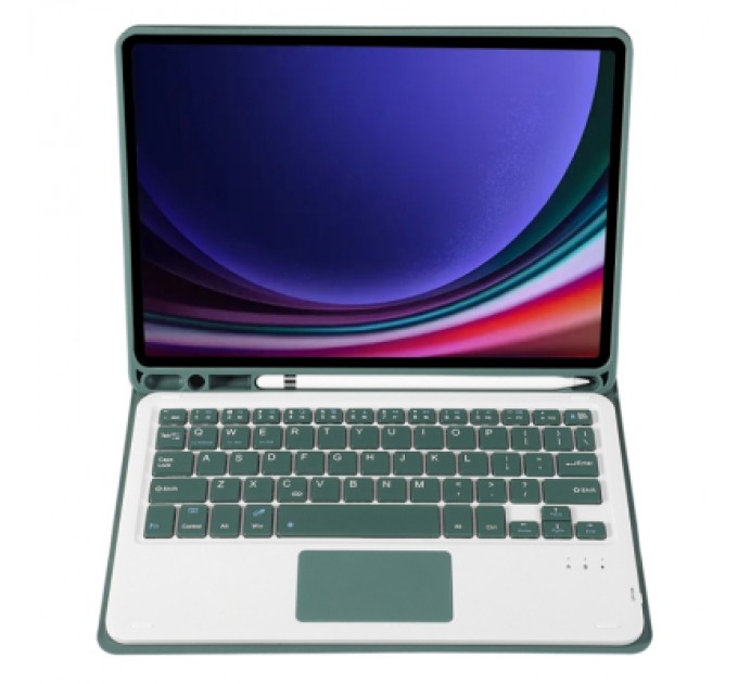 BeCover Чохол до планшета BeCover Keyboard+TouchPad Samsung Tab S9 (SM-X710/SM-X716)/S9 FE (SM-X510/SM-X516B) 11.0" Dark Green (712419)