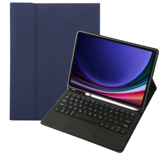 BeCover Чохол до планшета BeCover Keyboard+TouchPad Samsung Tab S9 (SM-X710/SM-X716)/S9 FE (SM-X510/SM-X516B) 11.0" Deep Blue (712418)