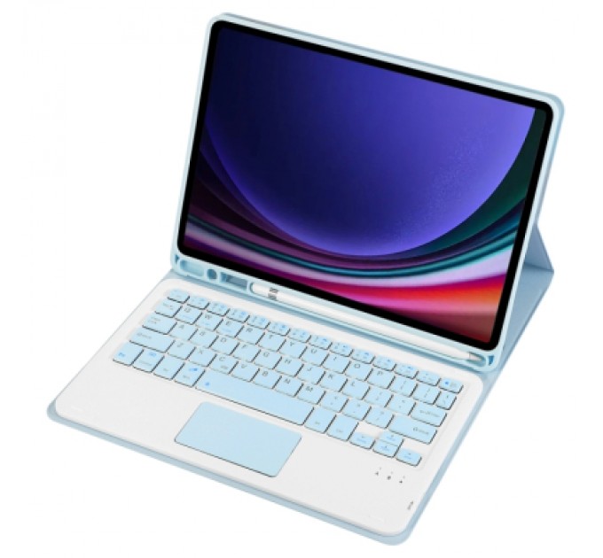 BeCover Чохол до планшета BeCover Keyboard+TouchPad Samsung Tab S9 (SM-X710/SM-X716)/S9 FE (SM-X510/SM-X516B) 11.0" Light Blue (712420)