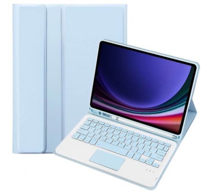 BeCover Чохол до планшета BeCover Keyboard+TouchPad Samsung Tab S9 (SM-X710/SM-X716)/S9 FE (SM-X510/SM-X516B) 11.0" Light Blue (712420)