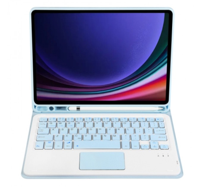 BeCover Чохол до планшета BeCover Keyboard+TouchPad Samsung Tab S9 (SM-X710/SM-X716)/S9 FE (SM-X510/SM-X516B) 11.0" Light Blue (712420)