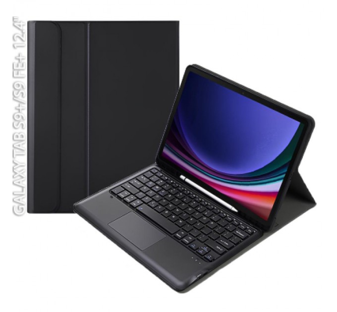 BeCover Чохол до планшета BeCover Keyboard+TouchPad Samsung Tab S9 Plus (SM-X810/SM-X816)/S9 FE Plus (SM-X610/SM-X616) 12.4" Black (712368)
