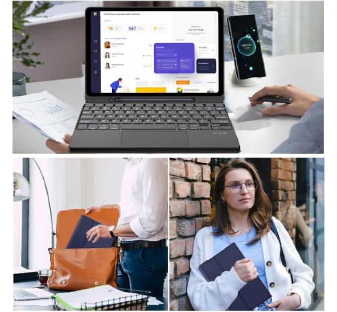 BeCover Чохол до планшета BeCover Keyboard+TouchPad Xiaomi Redmi Pad SE 11" Deep Blue (712396)