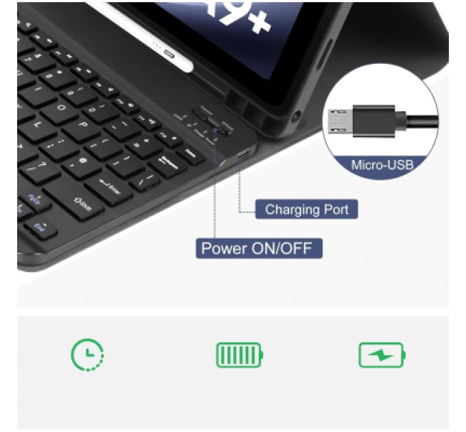 BeCover Чохол до планшета BeCover Keyboard Samsung Tab A9 SM-X115 8.7" Deep Blue (712356)