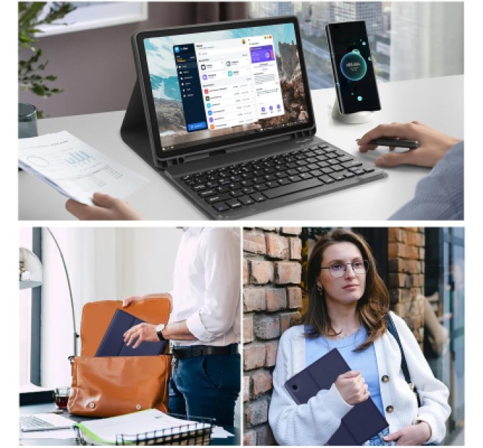 BeCover Чохол до планшета BeCover Keyboard Samsung Tab A9 SM-X115 8.7" Deep Blue (712356)