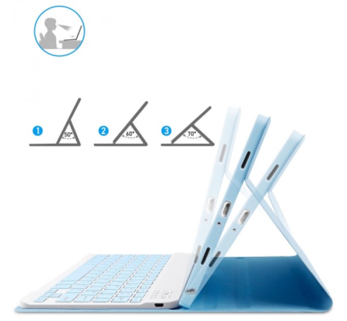 BeCover Чохол до планшета BeCover Keyboard Samsung Tab A9 SM-X115 8.7" Light Blue (712358)