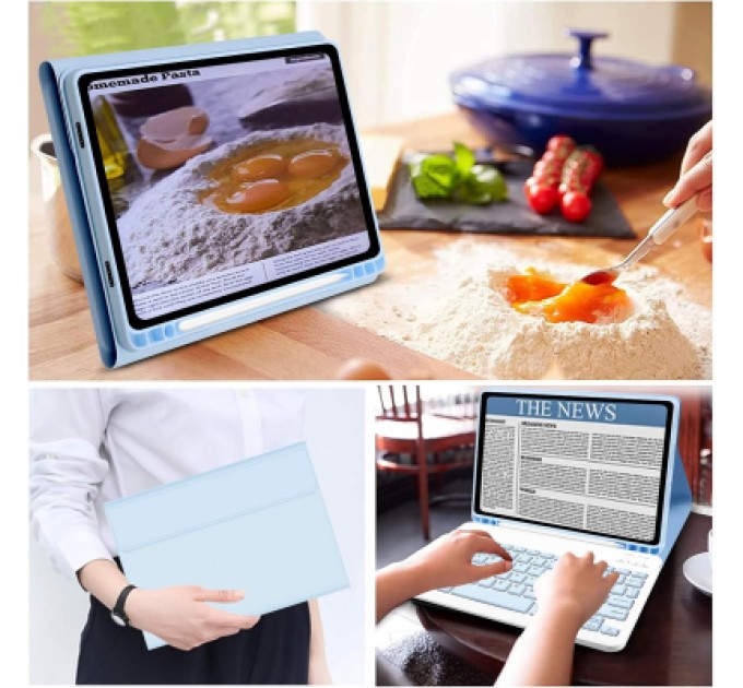 BeCover Чохол до планшета BeCover Keyboard Samsung Tab A9 SM-X115 8.7" Light Blue (712358)