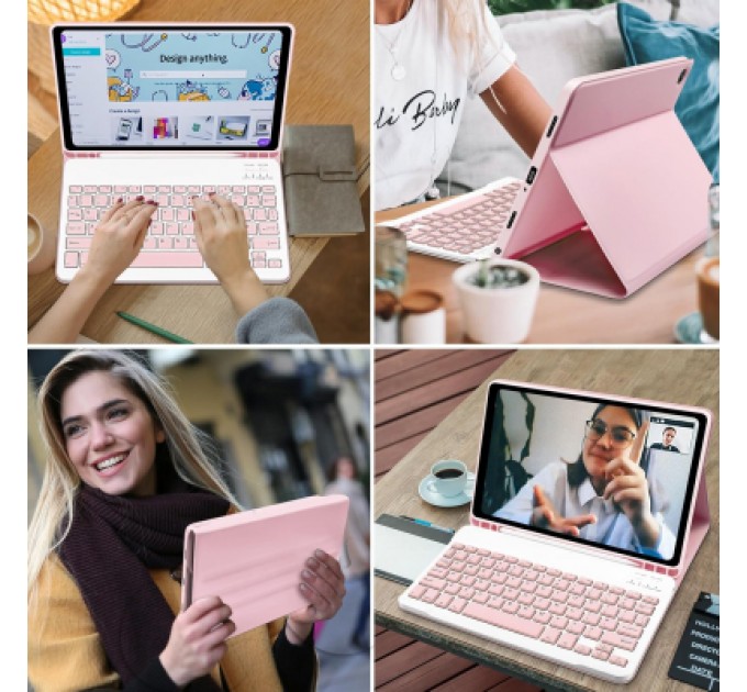 BeCover Чохол до планшета BeCover Keyboard Samsung Tab A9 SM-X115 8.7" Pink (712359)