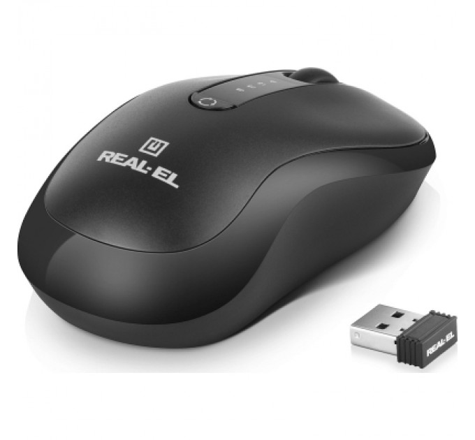 REAL-EL Мишка REAL-EL RM-450W Wireless/Bluetooth Black/Gray (EL123200046)