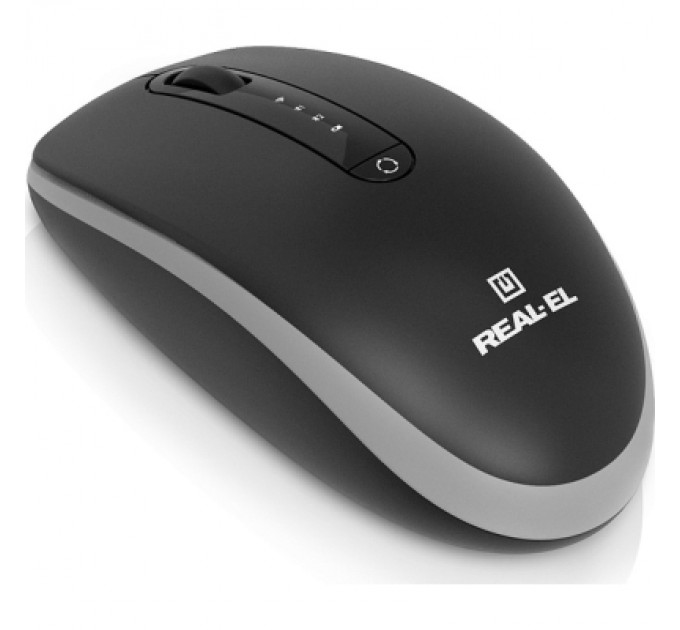 REAL-EL Мишка REAL-EL RM-455W Wireless/Bluetooth Black/Gray (EL123200047)