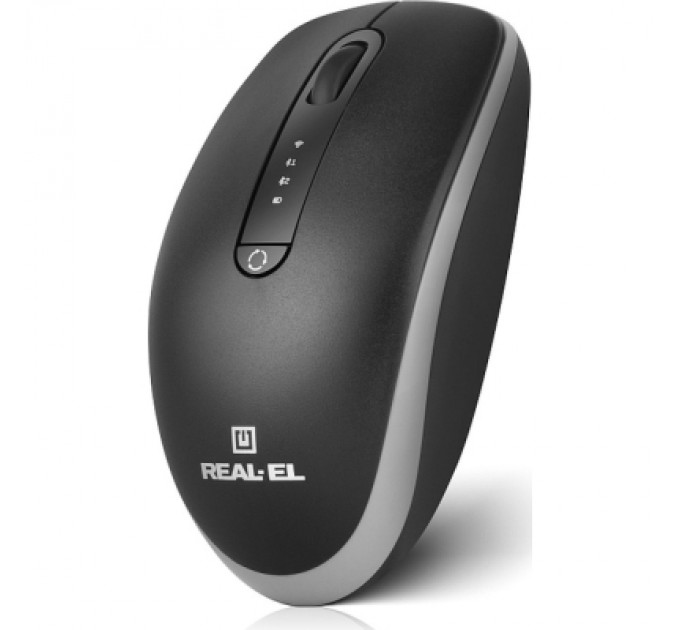 REAL-EL Мишка REAL-EL RM-455W Wireless/Bluetooth Black/Gray (EL123200047)