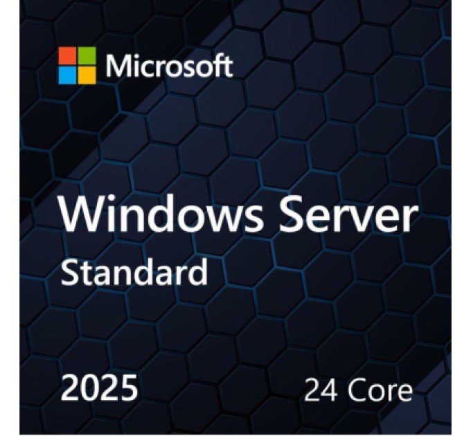Microsoft ПЗ для сервера Microsoft Windows Server 2025 Standard 24 Core англ, ОЕМ на DVD носії (EP2-25205)