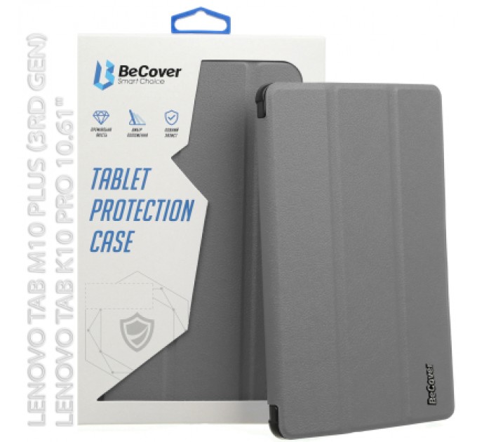 BeCover Чохол до планшета BeCover Flexible TPU Mate Lenovo Tab M10 Plus TB-125F (3rd Gen)/K10 Pro TB-226 10.61" Grey (712525)
