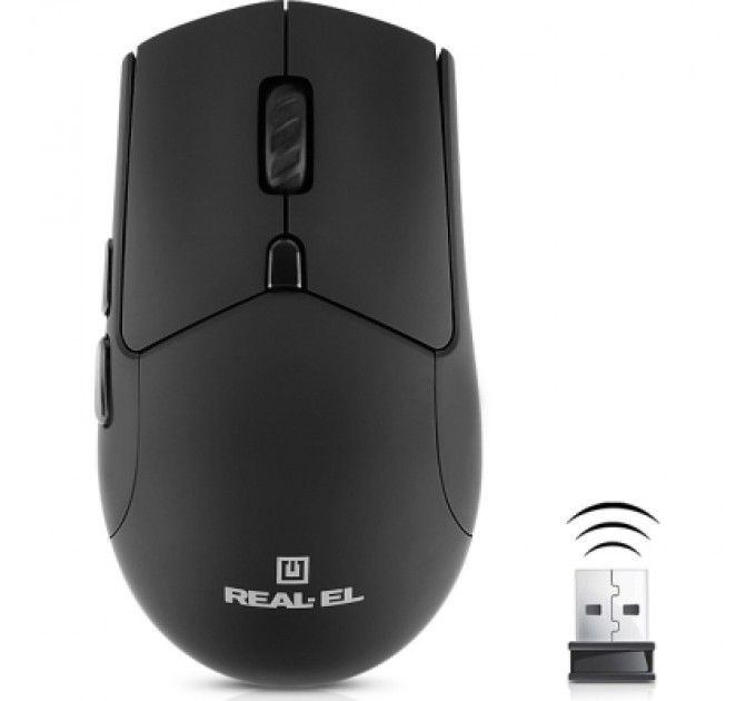 REAL-EL Мишка REAL-EL RM-460W Wireless/Bluetooth Black (EL123200048)