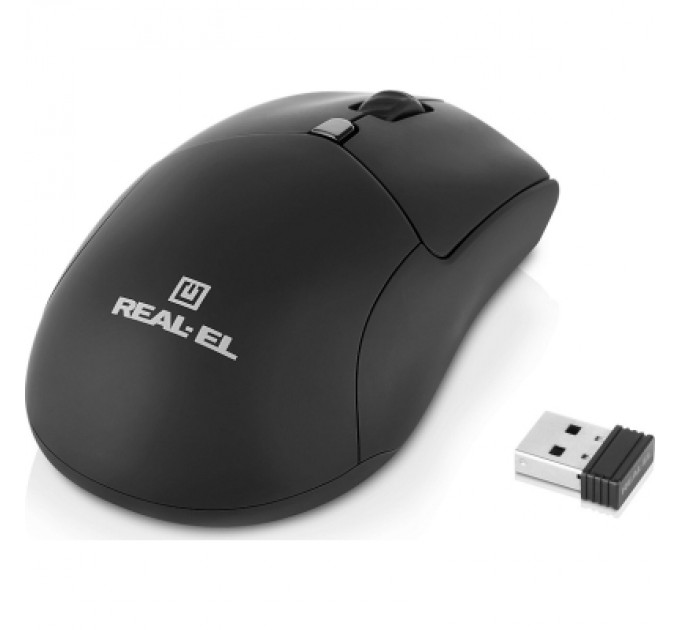 REAL-EL Мишка REAL-EL RM-460W Wireless/Bluetooth Black (EL123200048)